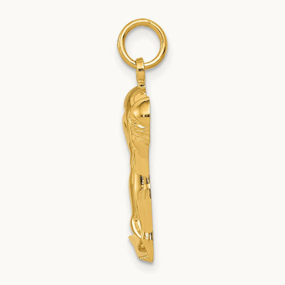 Swimmer/Diver Charm, 14K