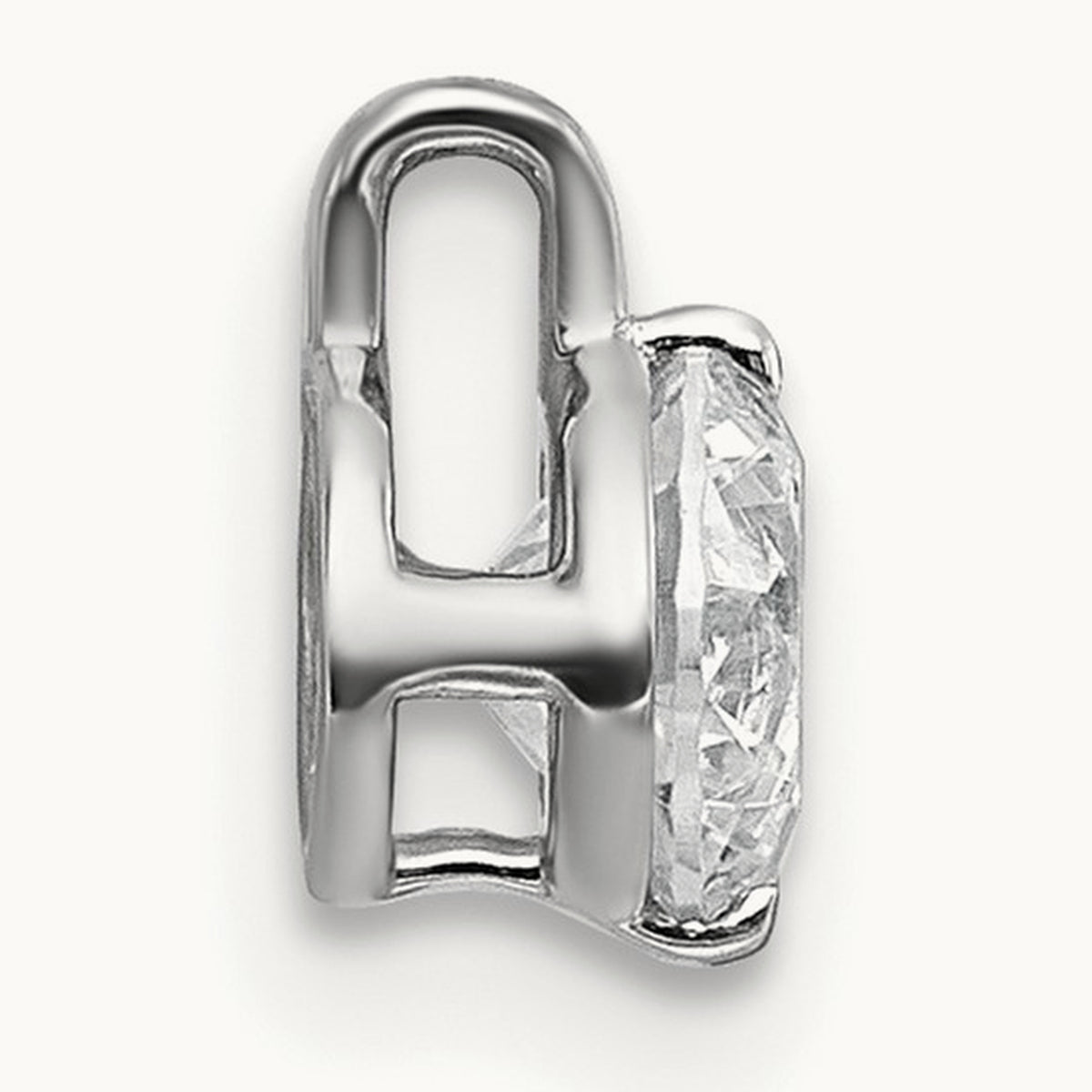 Round Bezel Set Chain Slide Pendant, 0.50 ct tw Lab-Grown Diamond