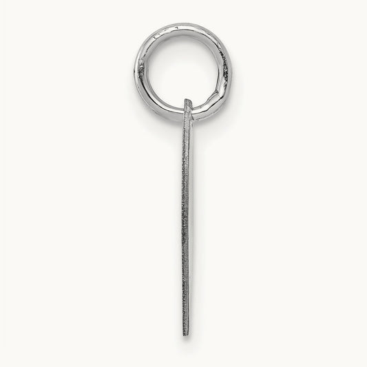 Heart Disc Charm, 14K White Gold