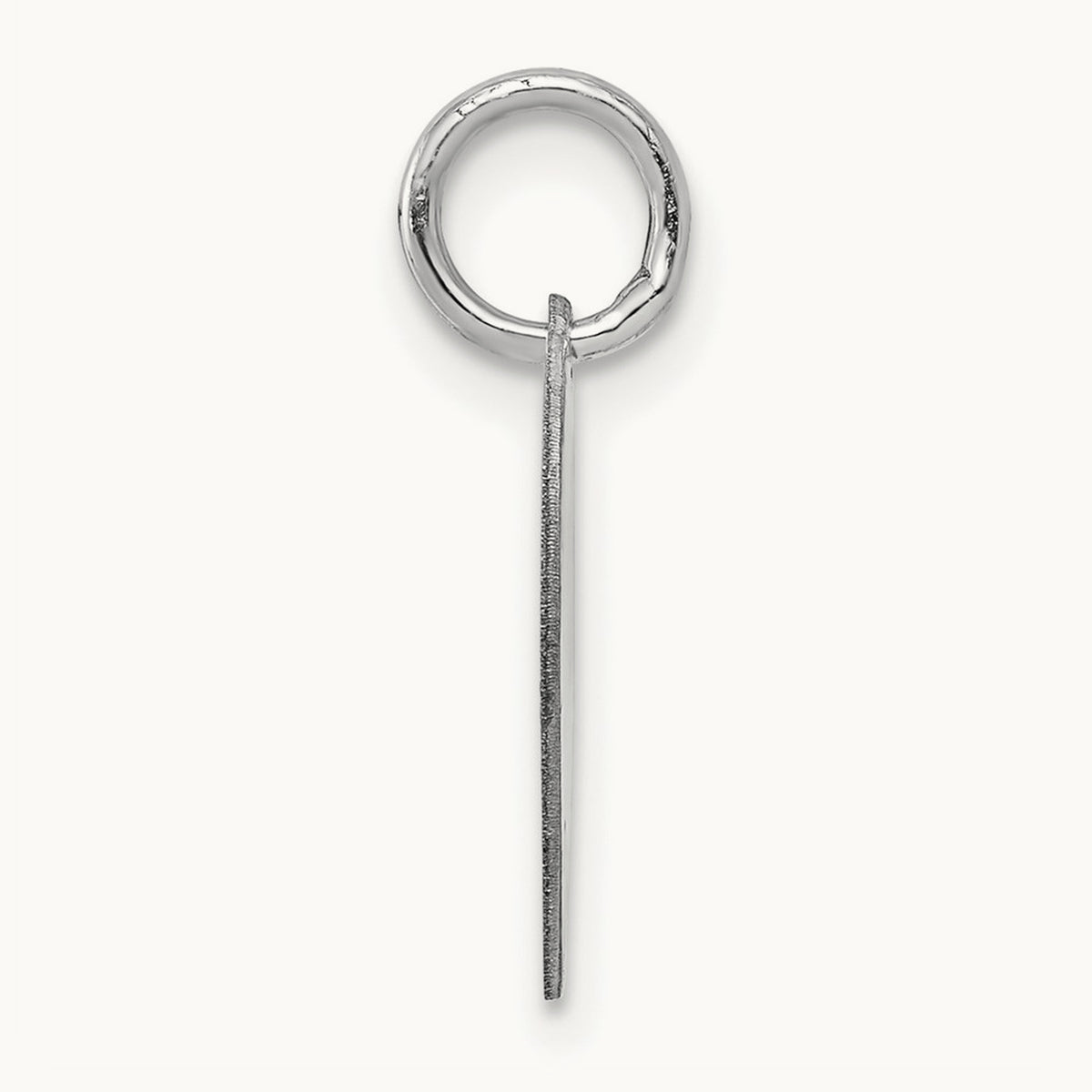 Heart Disc Charm, 14K White Gold