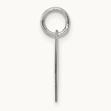 Heart Disc Charm, 14K White Gold