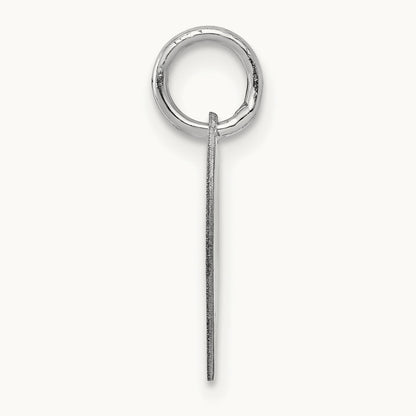 Heart Disc Charm, 14K White Gold