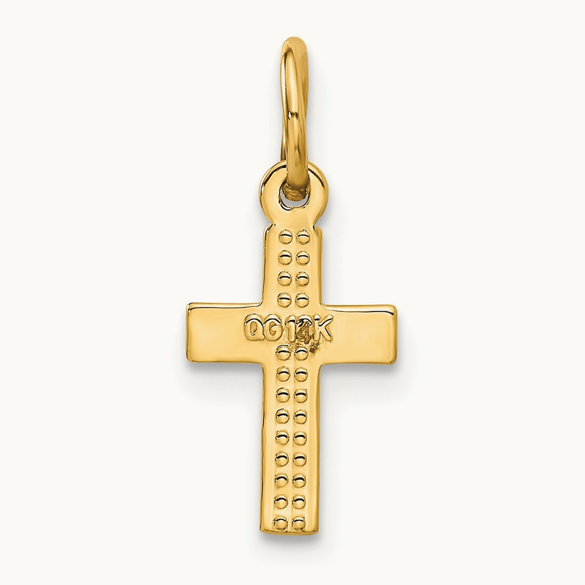 Tiny Cross Charm, 14K