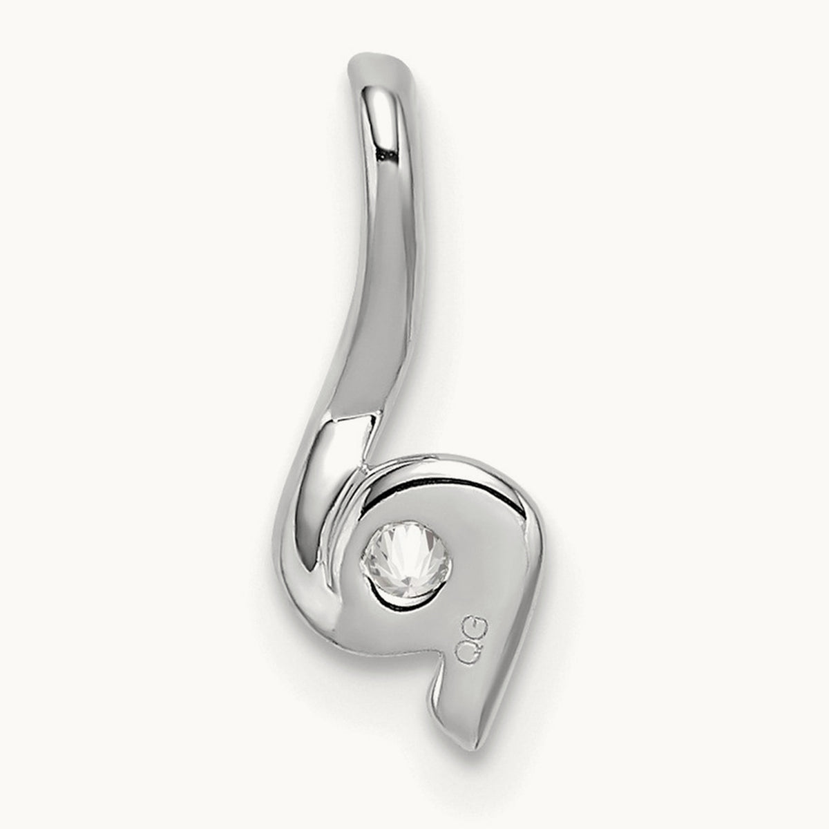 Fashion Pendant, 0.10 ct tw Lab-Grown Diamond — 14K White Gold