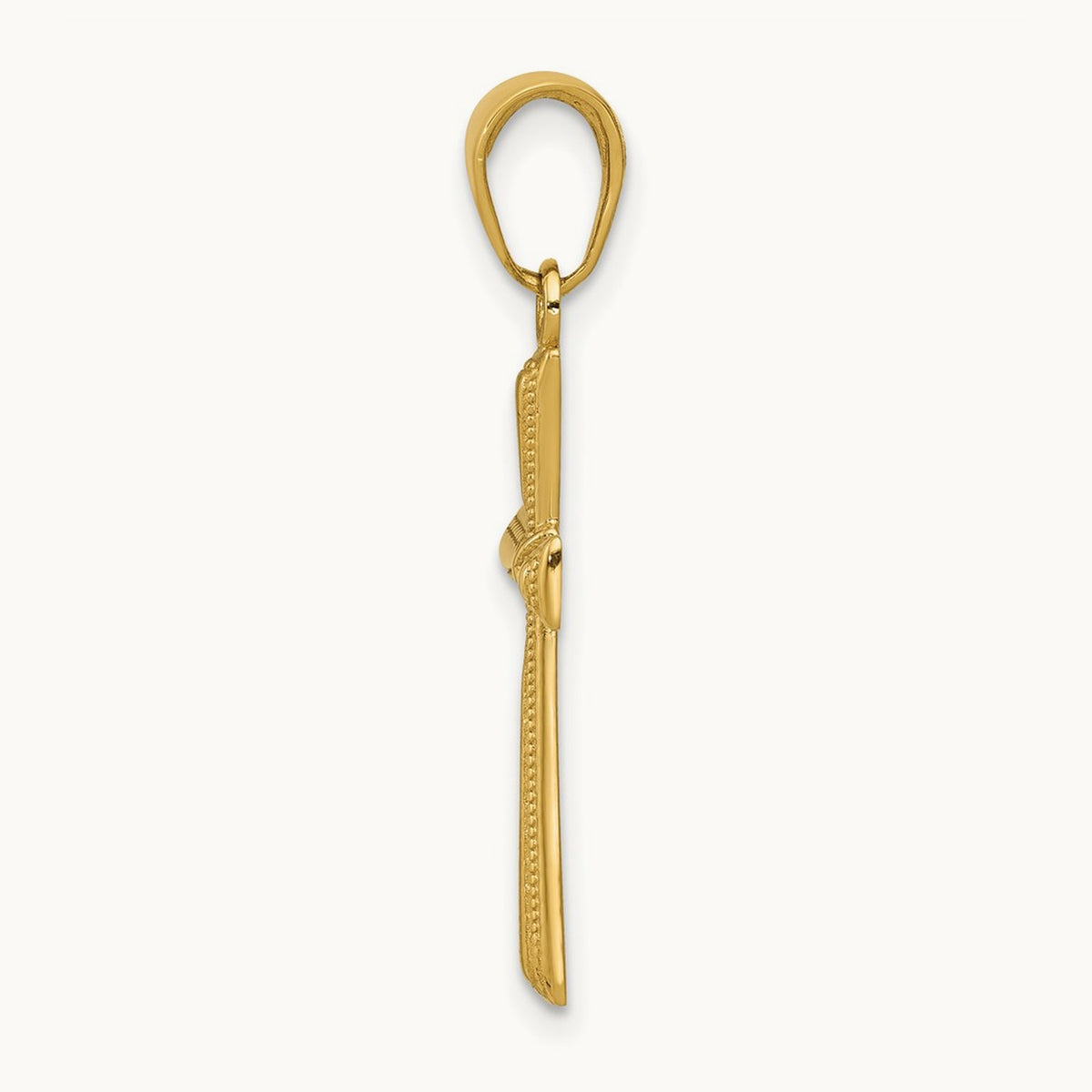 Diamond-cut X Cross Pendant — 14K Yellow Gold