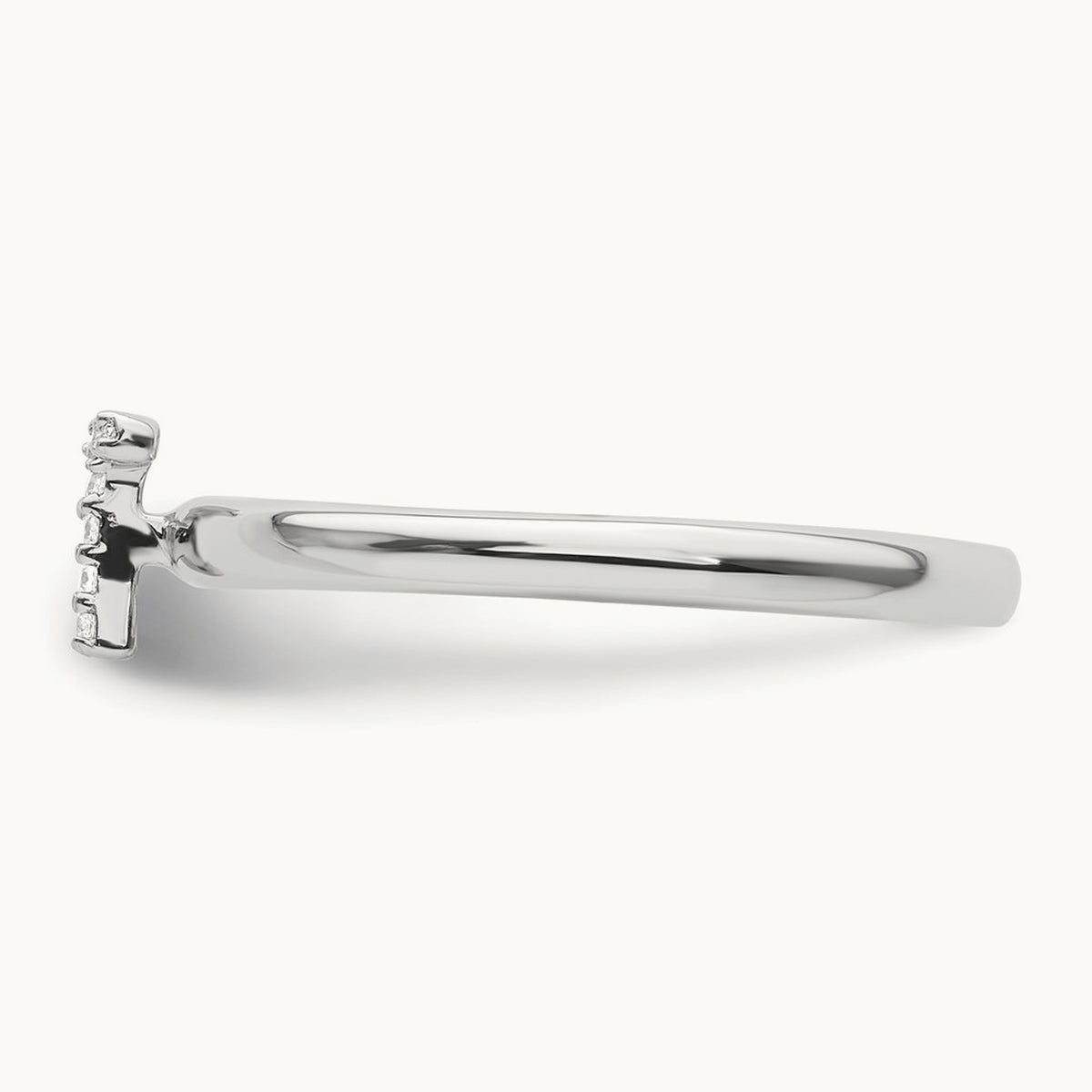 Stackable Diamond Ring — 14K White Gold, T