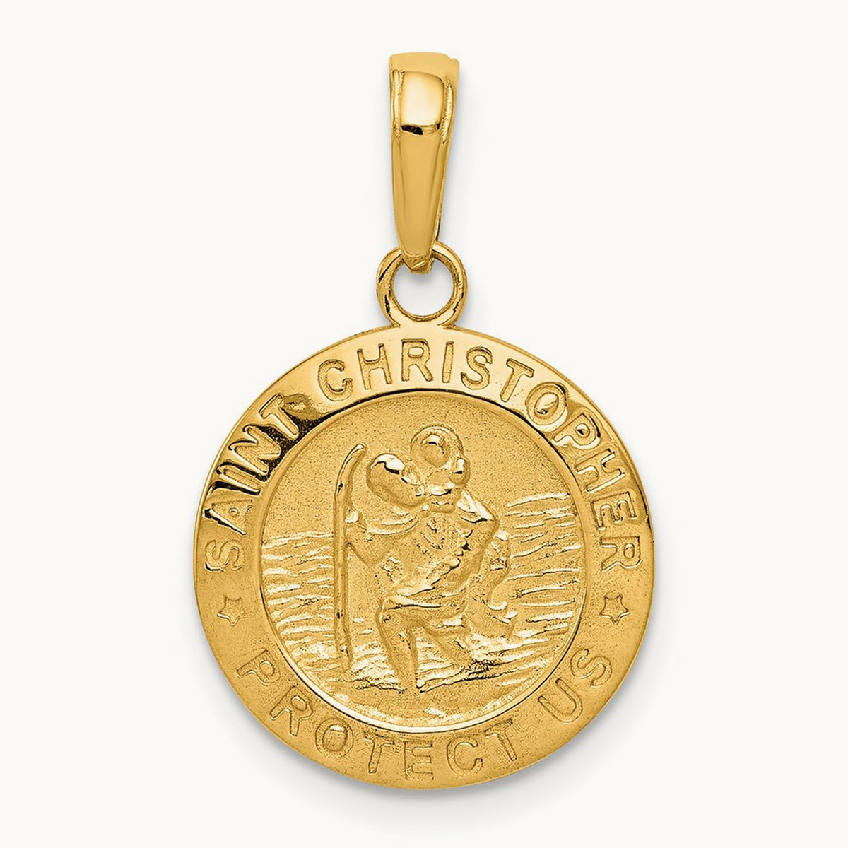 Saint Christopher Medal Charm, 14K