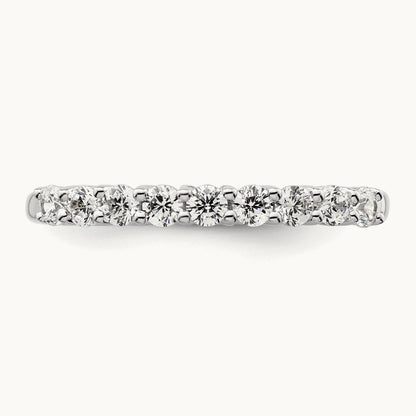 9-Stone Diamond Band, 14K White Gold