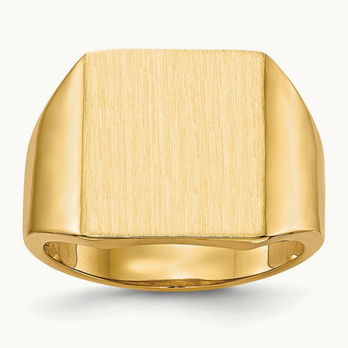 Open Back Mens Signet Ring — photo set