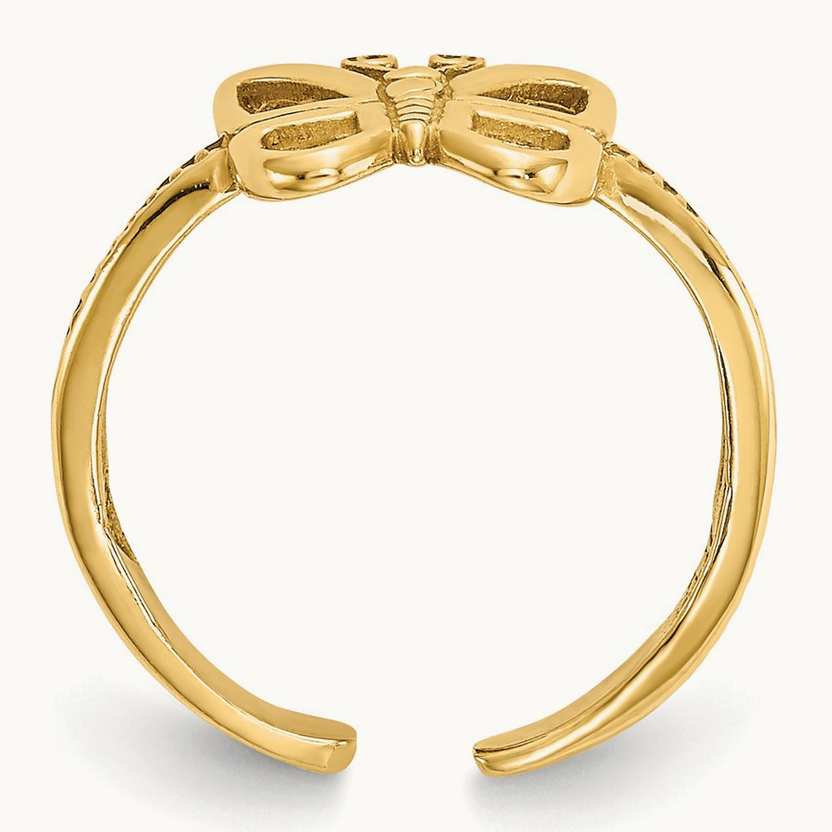 Butterfly Toe Ring, 14K