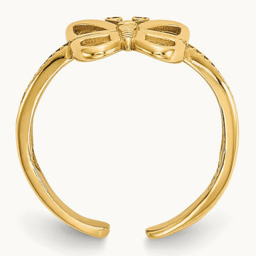 Butterfly Toe Ring, 14K