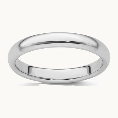 Platinum 3mm Lightweight Comfort-Fit Wedding Band