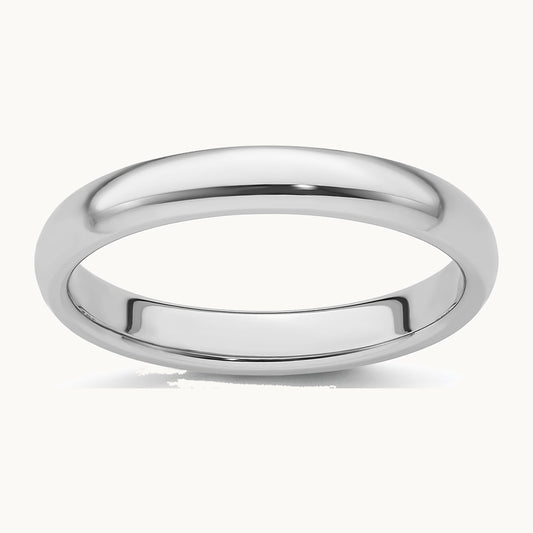 Platinum 3mm Lightweight Comfort-Fit Wedding Band