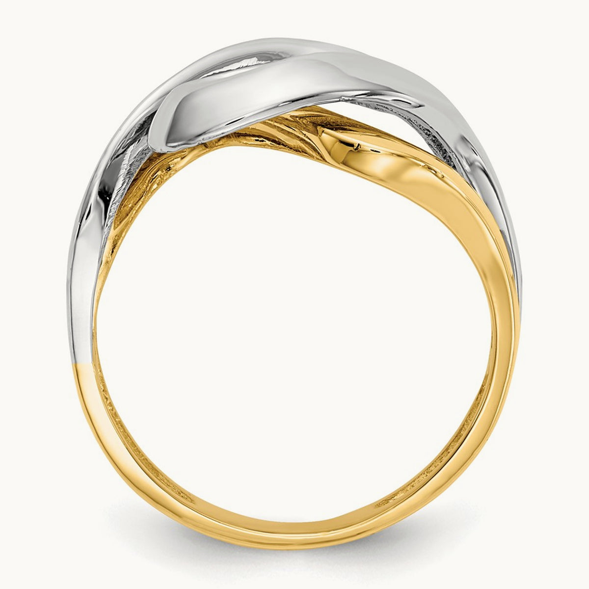Swirl Ring, 14K Two-tone