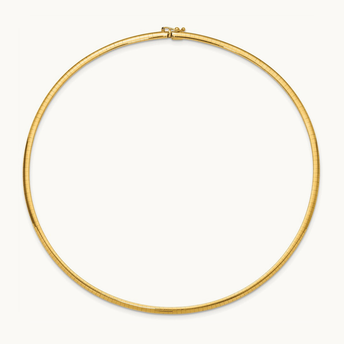 Domed Omega Necklace — 14K Yellow Gold, 16mm, 3mm