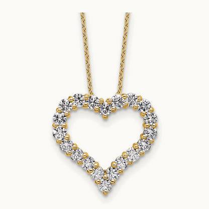Heart Necklace, 1.50 ct tw Lab-Grown Diamond