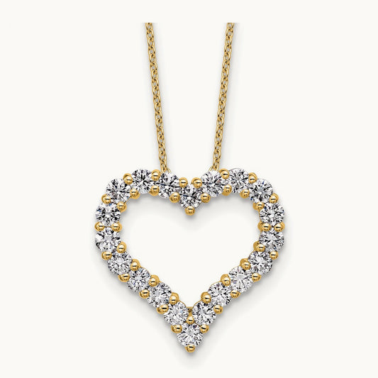 Heart Necklace, 1.50 ct tw Lab-Grown Diamond