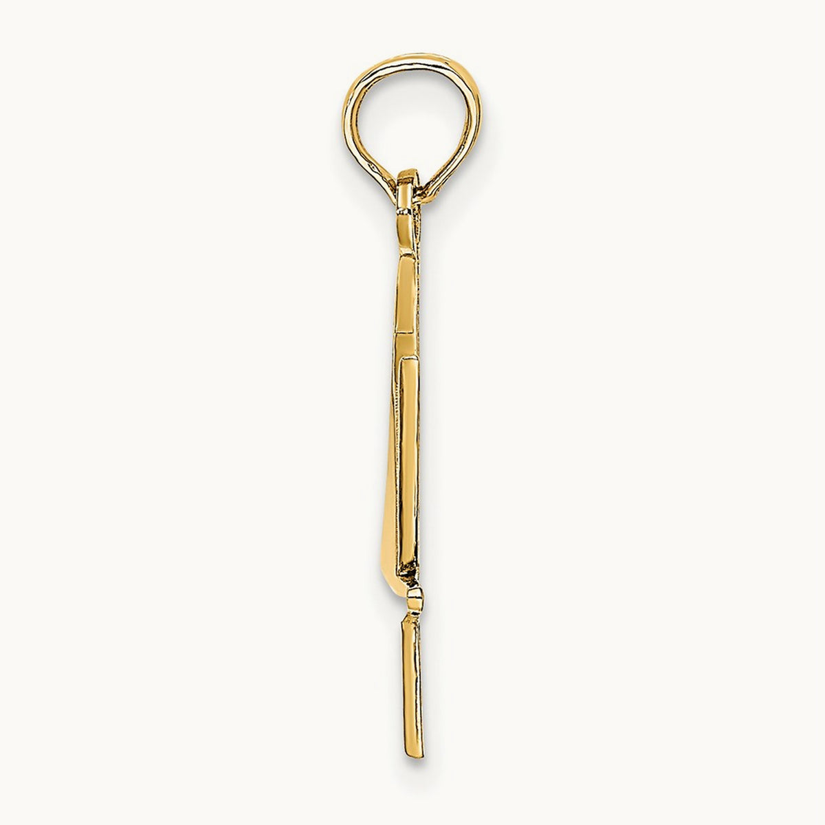Polished Star Of David W/Chai Charm, 14K