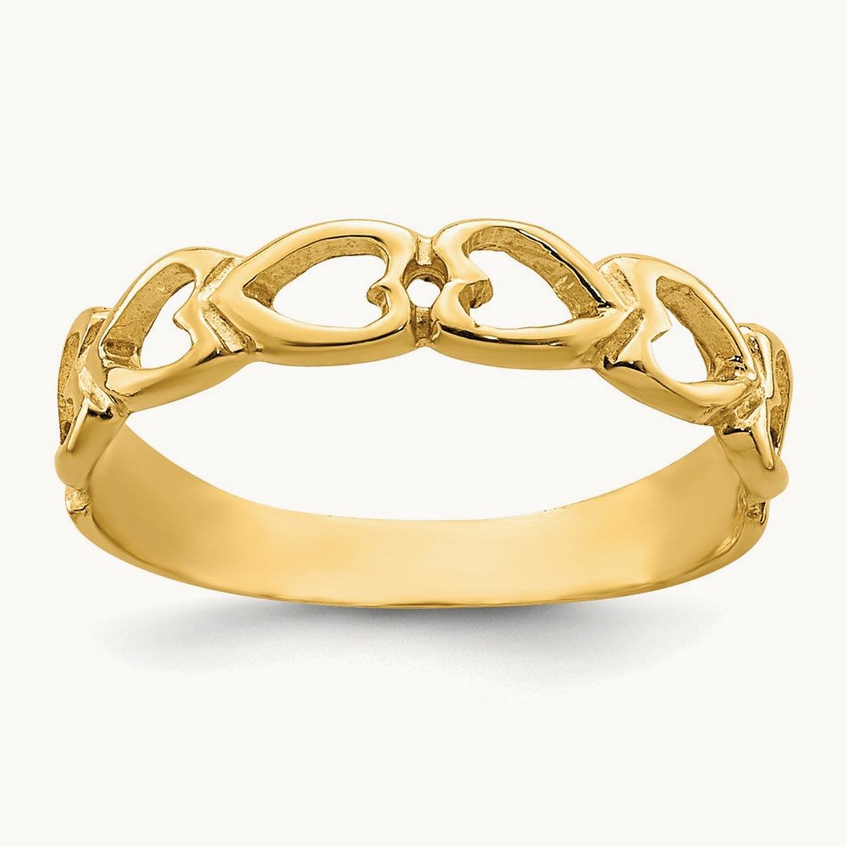 Open Hearts Baby Ring, 14K