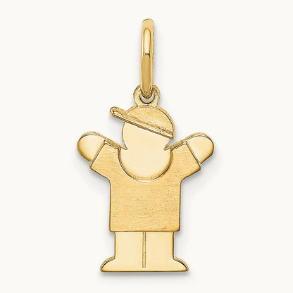 Mini Boy Love Charm — 14K Yellow Gold
