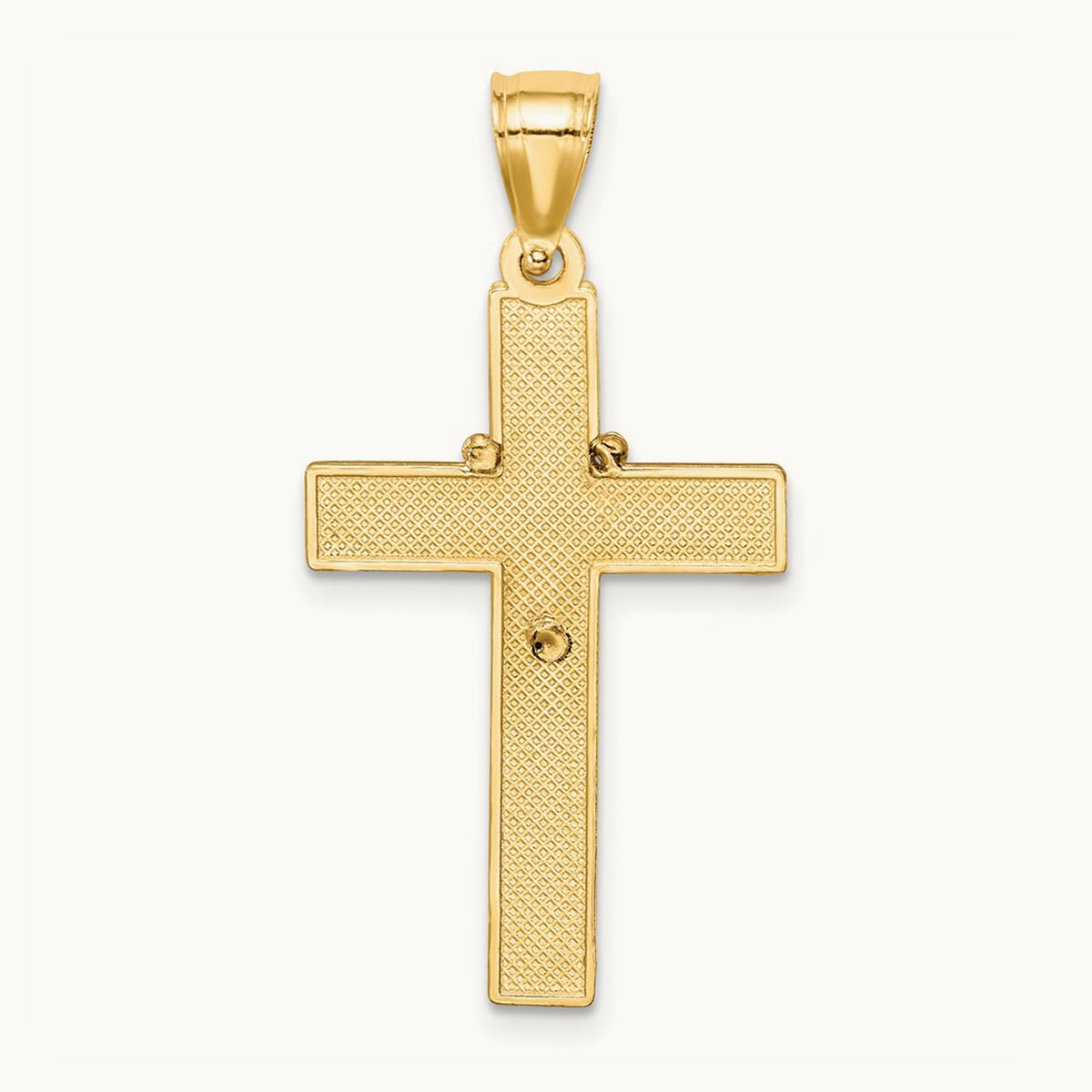 w/Rhodium Cross w/Rosary Pendant, 14K
