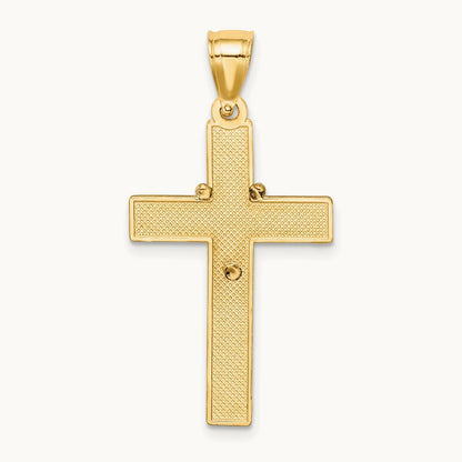 w/Rhodium Cross w/Rosary Pendant, 14K