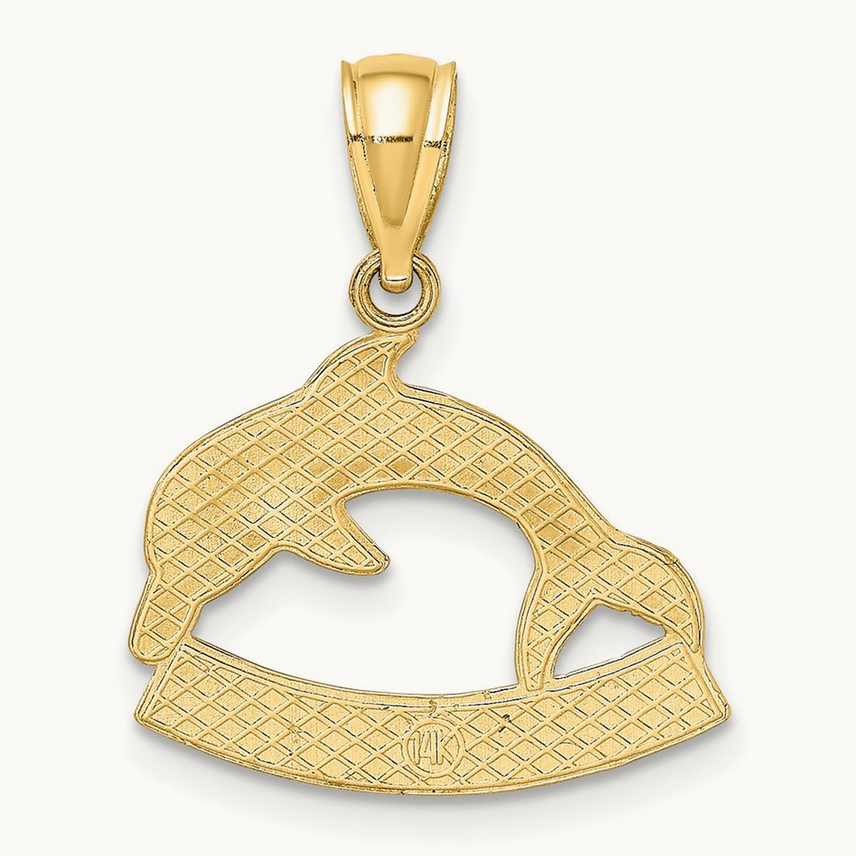 KEY WEST Dolphin Charm, 14K
