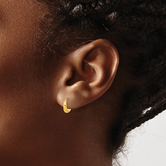 Polished Hoop Post Earrings — photo set