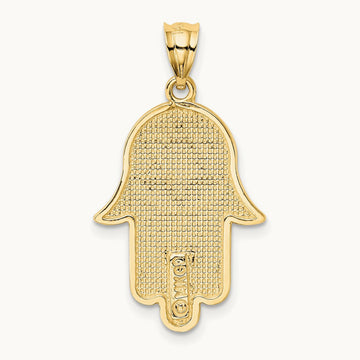 Hamsa w/Star of David Charm, 14K