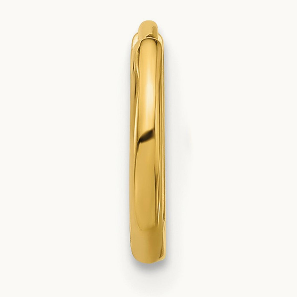 Single Polished Hinged Huggie Hoop Earring — 1.45x11mm
