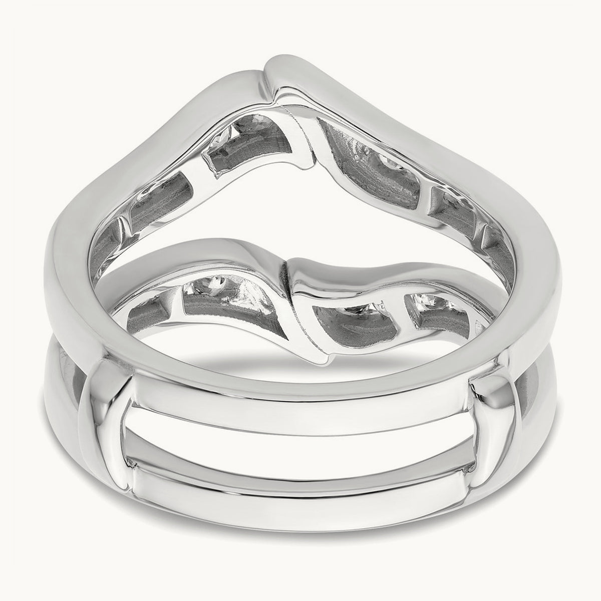 Diamond Guard, 14K Gold — 14K White Gold