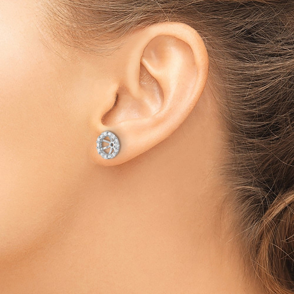 Diamond Earring Jackets — 14K White Gold, 10.5mm