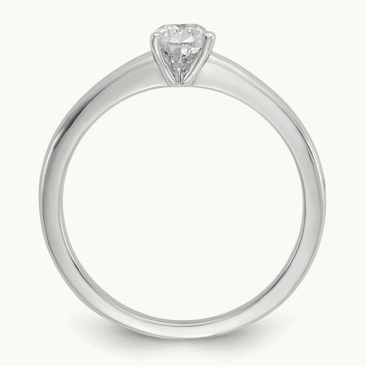 Pear Solitaire Engagement Ring, 0.50-5.00 ct tw Lab-Grown Diamond — 1/2 ct, 14K White Gold