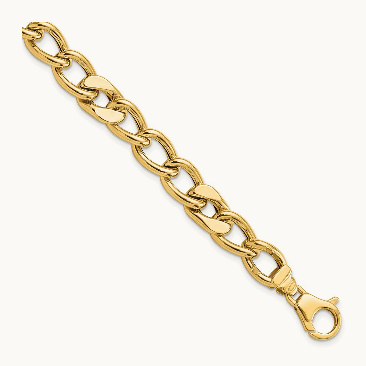 Polished Fancy Link Men's Bracelet — photo set