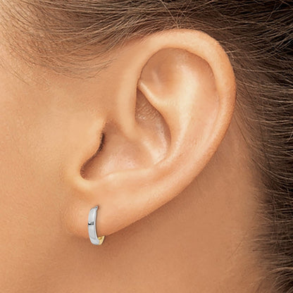 Round Hinged Hoop Earrings — 1.5mm