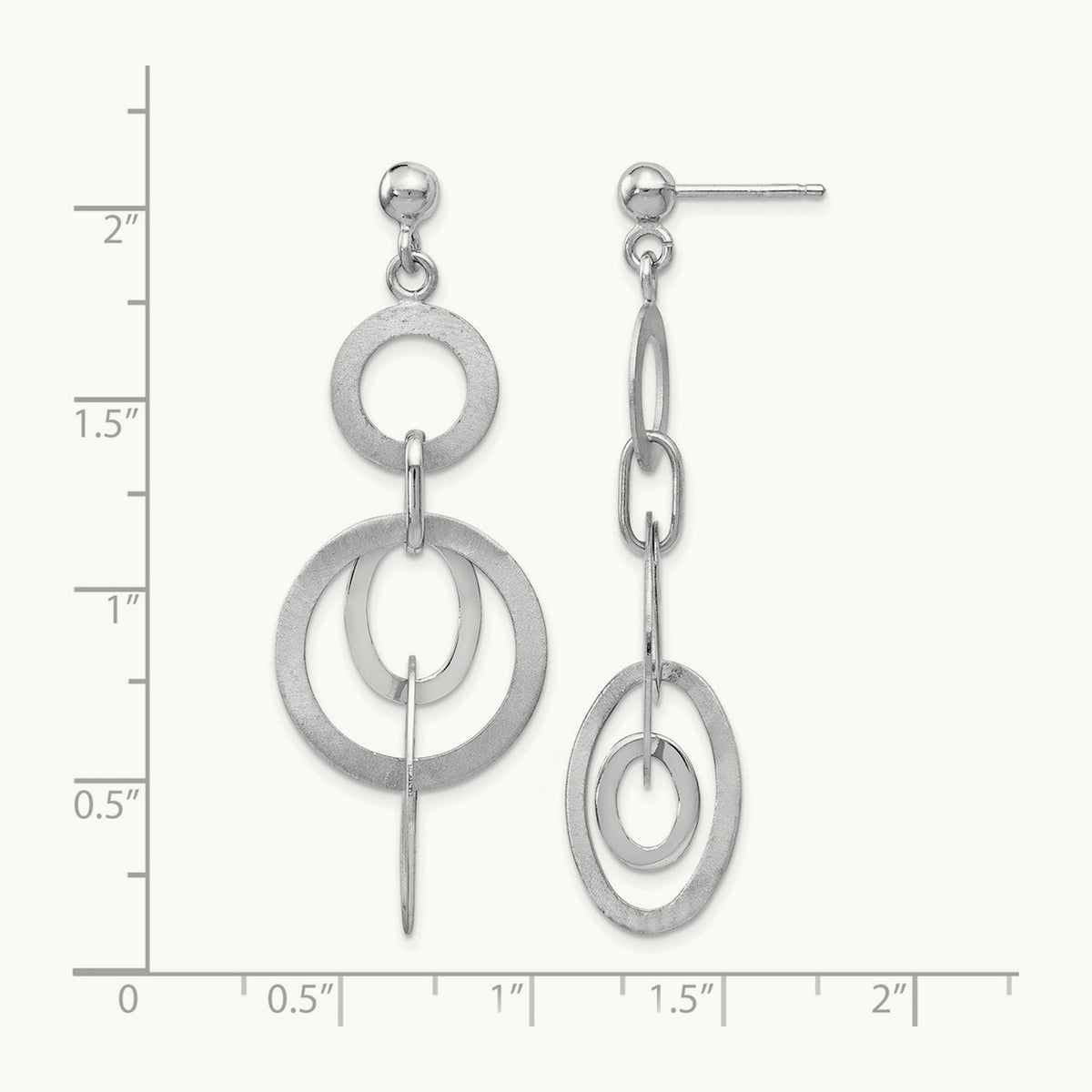 Polished and Brushed Dangle Earring — Leslie's — photo set
