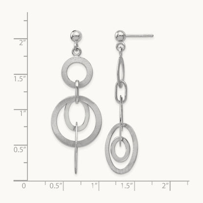 Polished and Brushed Dangle Earring — Leslie's — photo set