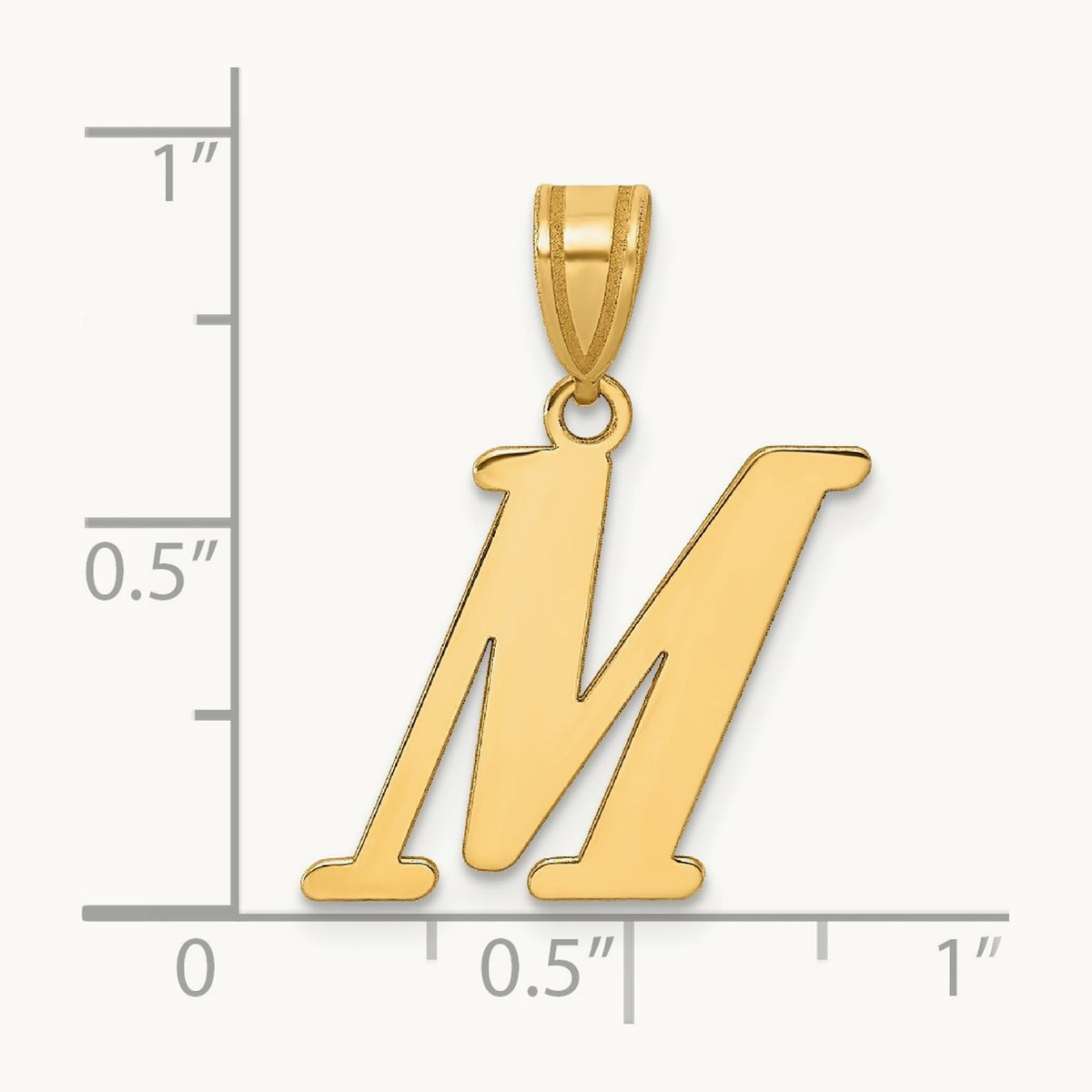 Polished Initial Pendant — M