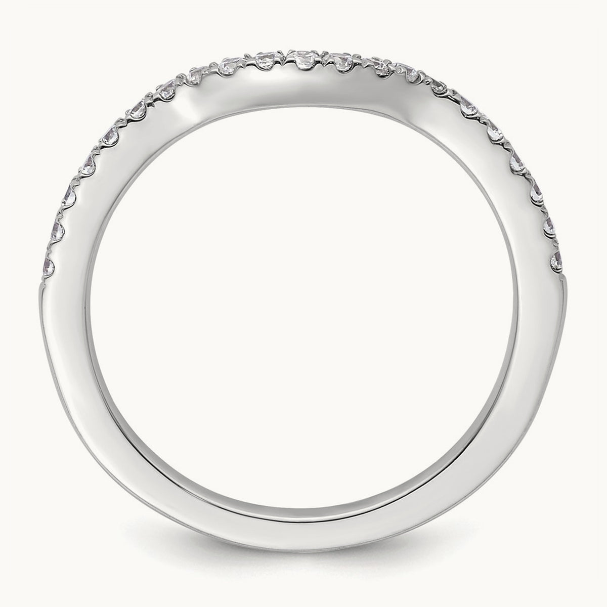 Diamond Wedding Band, 14K White Gold