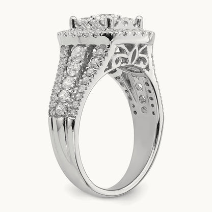 Cluster Engagement Ring, 1.50 ct tw