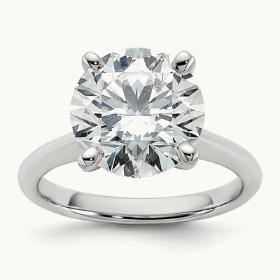 Round 8X Ring, 5.00 ct tw Lab-Grown Diamond — 14K White Gold