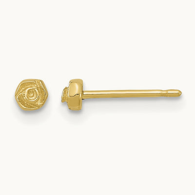 Polished Post Earrings — 14K Yellow Gold