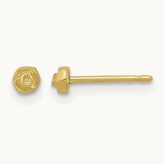Polished Post Earrings — 14K Yellow Gold