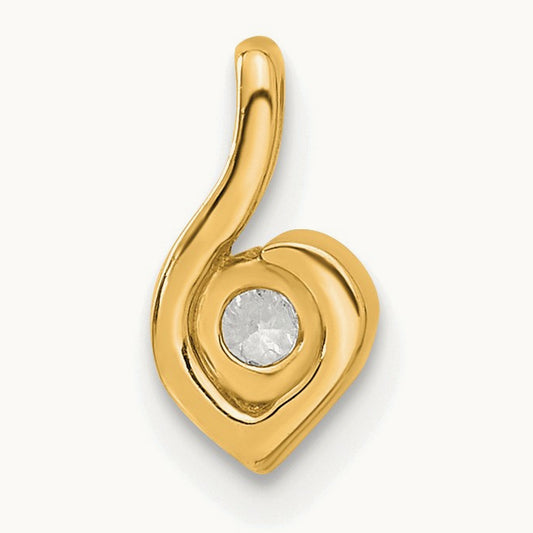 Fashion Pendant, 0.15 ct tw Lab-Grown Diamond — 14K Yellow Gold