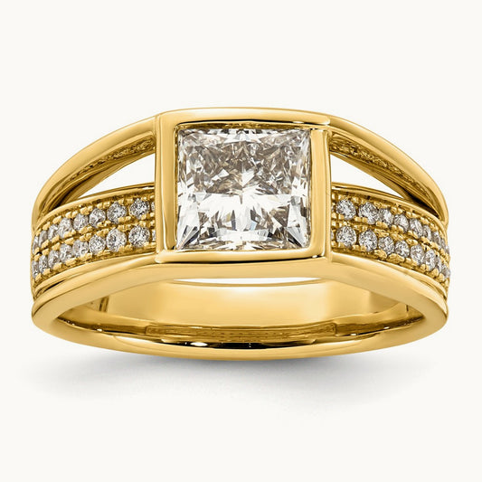 Princess Ring, 1.75-3.00 ct tw Lab-Grown Diamond
