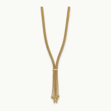 Polish/Texture/Dia-cut Fancy Drop Necklace, 14K — Leslie's