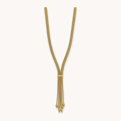 Polish/Texture/Dia-cut Fancy Drop Necklace, 14K — Leslie's