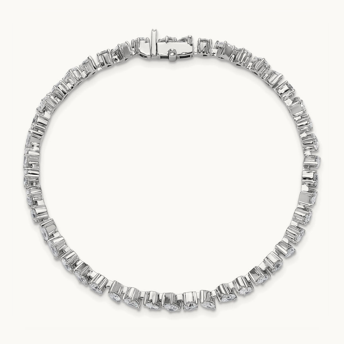 Multiple Shape Tennis Bracelet, 5.25 ct tw Lab-Grown Diamond — 14K White Gold