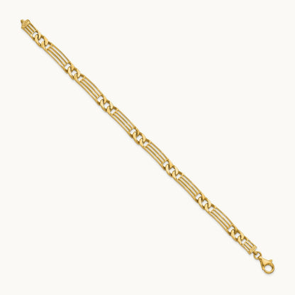 Polished Link Bracelet, 14K