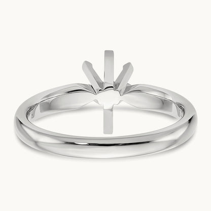 2ct. Tulip-Head Comfort-Fit Pear Solitaire Mounting, 14K White Gold